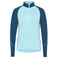 Laufoutlet - AMALIA Warmes Damen Laufshirt mit Zip | Nachhaltig & fair - Warmes Langarm Laufshirt mit Zip - aqua