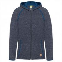 Laufoutlet - ELA Warme Damen Freizeitjacke - Taillierte Freizeitjacke im Melangelook aus Bio-Baumwolle - navy