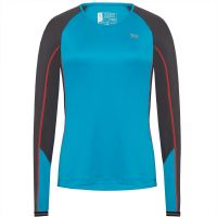 Laufoutlet - FYLLA Laufshirt - Langarm Laufshirt mit Rundhalskragen und Reflektoren - glacier blue