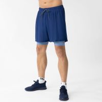 Laufoutlet - KAITO Atmungsaktive Herren Laufshort mit Tight | Nachhaltig & fair - Atmungsaktive Laufshort mit integrierter Tight - atlantic blue