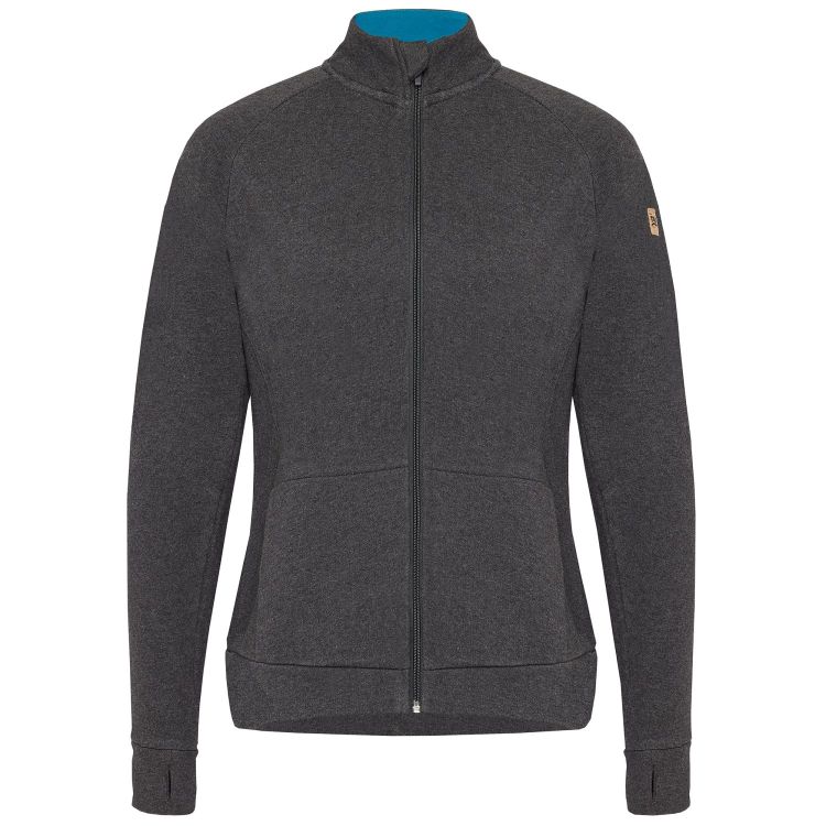 Laufoutlet - INGA Freizeitjacke - Sweatjacke mit Stehkragen aus Bio-Baumwolle - graphit melange