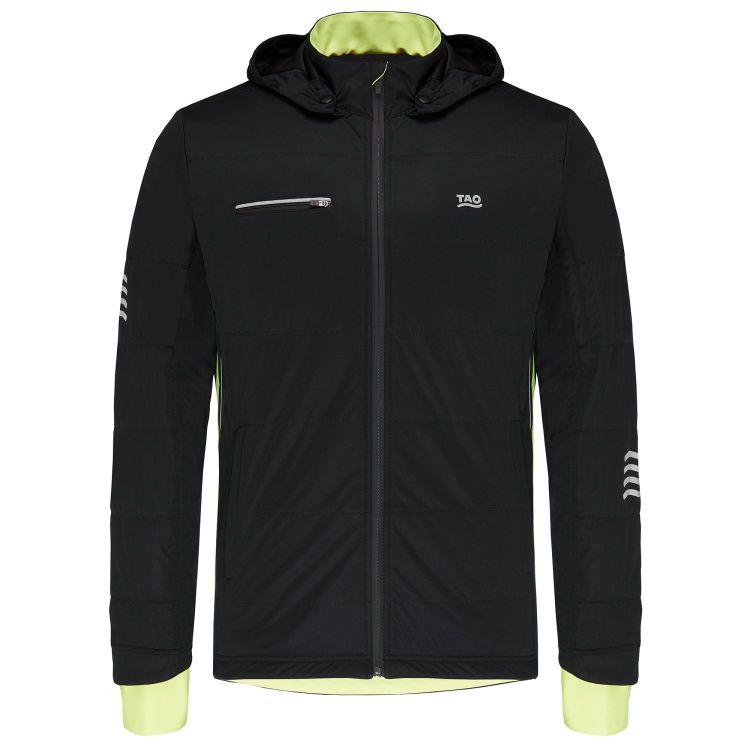 Laufoutlet - NARNIK Klimaregulierende Polartec Alpha Herren Laufjacke | Nachhaltig & fair - Laufjacke mit maximaler Klimaregulierung - black