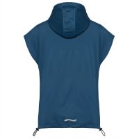 Laufoutlet - BANU Kurzarm Damen Laufhoodie | Nachhaltig & fair - Lockerer, warmer Laufhoodie mit Kapuze - deep sea