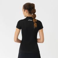 Laufoutlet - RANA Atmungsaktives Damen Funktions T-Shirt mit Zip | Nachhaltig & fair - Atmungsaktives Laufshirt mit Zip - black