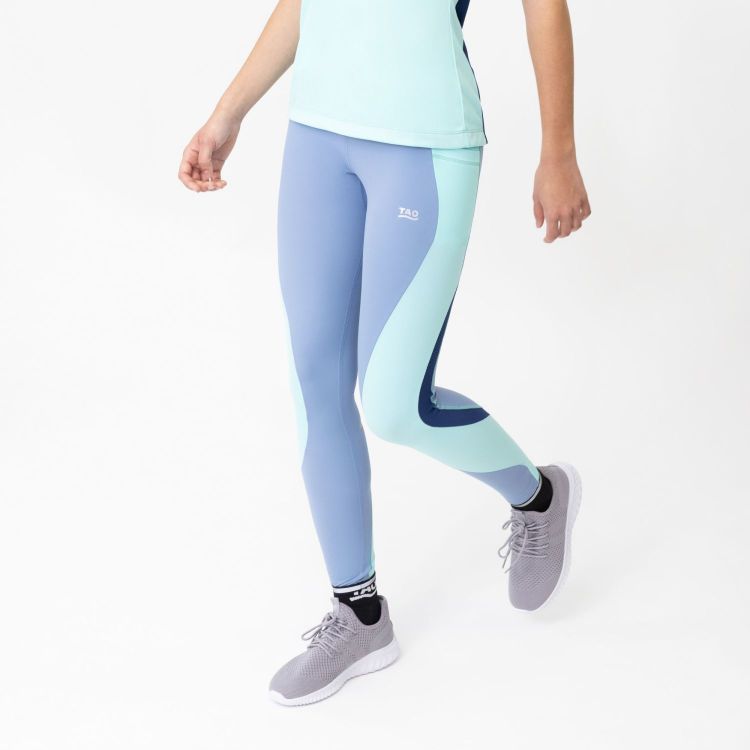 Laufoutlet - FINOLA Atmungsaktive Damen Lauftight mit Anti-Rutsch-Gummi | Nachhaltig & fair - Atmungsaktive Lauftight mit Anti-Rutsch-Gummi - blue fog