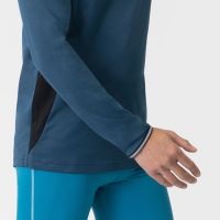 Laufoutlet - ARIS Atmungsaktives Herren Zip-Shirt | Nachhaltig & fair - Warmes, besonders atmungsaktives Laufshirt mit Mesh-Einsatz - deep sea