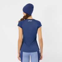 Laufoutlet - MURIEL Atmungsaktives Damen Laufshirt | Nachhaltig & fair - Atmungsaktives Laufshirt mit Reflektoren - atlantic blue