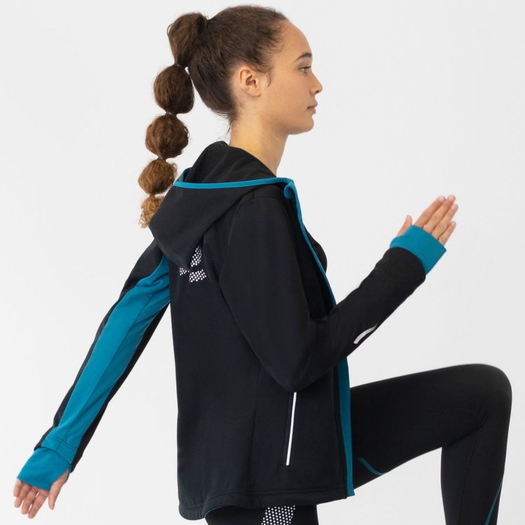 Laufoutlet - Bjarka Warme und wasserdichte Laufjacke mit Kapuze | Nachhaltig & fair - Warme, wasserdichte Laufjacke mit Kapuze und Daumenschlaufe - black