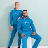 Laufoutlet - FILIP Bequemer Unisex Freizeithoodie | Nachhaltig & fair - Kuscheliger Hoodie aus Bio-Baumwolle - deep sea