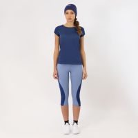 Laufoutlet - MURIEL Atmungsaktives Damen Laufshirt | Nachhaltig & fair - Atmungsaktives Laufshirt mit Reflektoren - atlantic blue