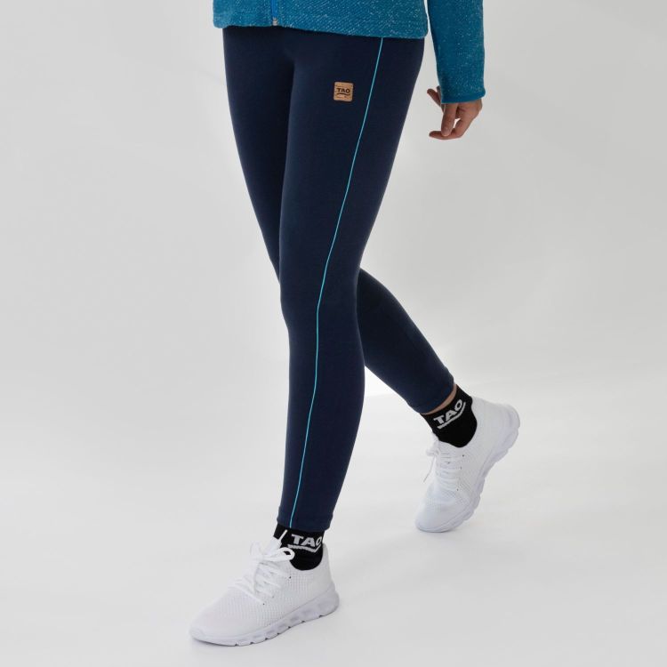 Laufoutlet - FRIDA Bequeme Damen Freizeitleggings | Nachhaltig & fair - Körpernahe Tight aus Bio-Baumwolle - navy