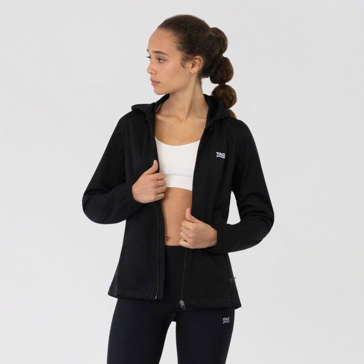 Laufoutlet - LUNE Wind- und wasserdichte Damen Laufjacke | Nachhaltig & fair - Wind- und wasserdichte Laufjacke mit Kapuze - black