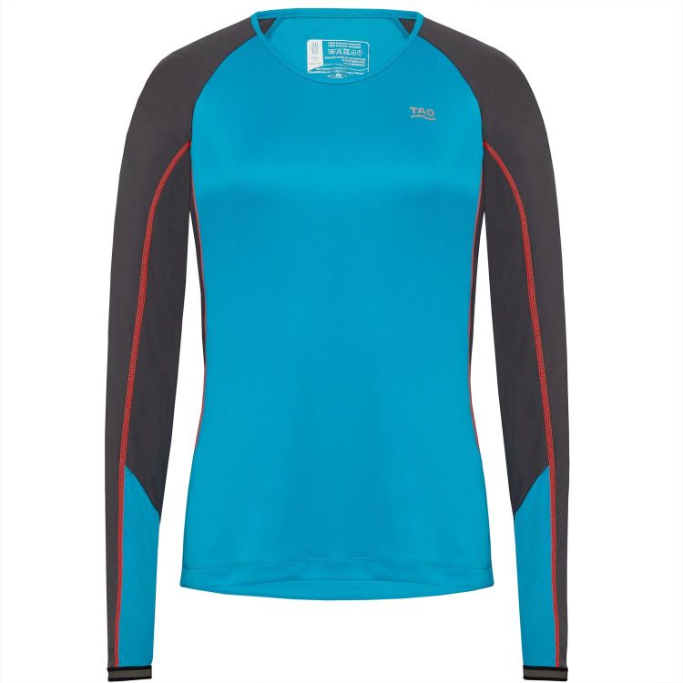 Laufoutlet - FYLLA Laufshirt - Langarm Laufshirt mit Rundhalskragen und Reflektoren - glacier blue