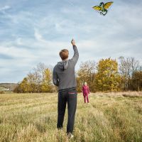 Laufoutlet - ERIKS Warme Jogginghose - Warme nachhaltige Jogginghose aus Bio-Baumwolle mit farblichen Akzenten - black