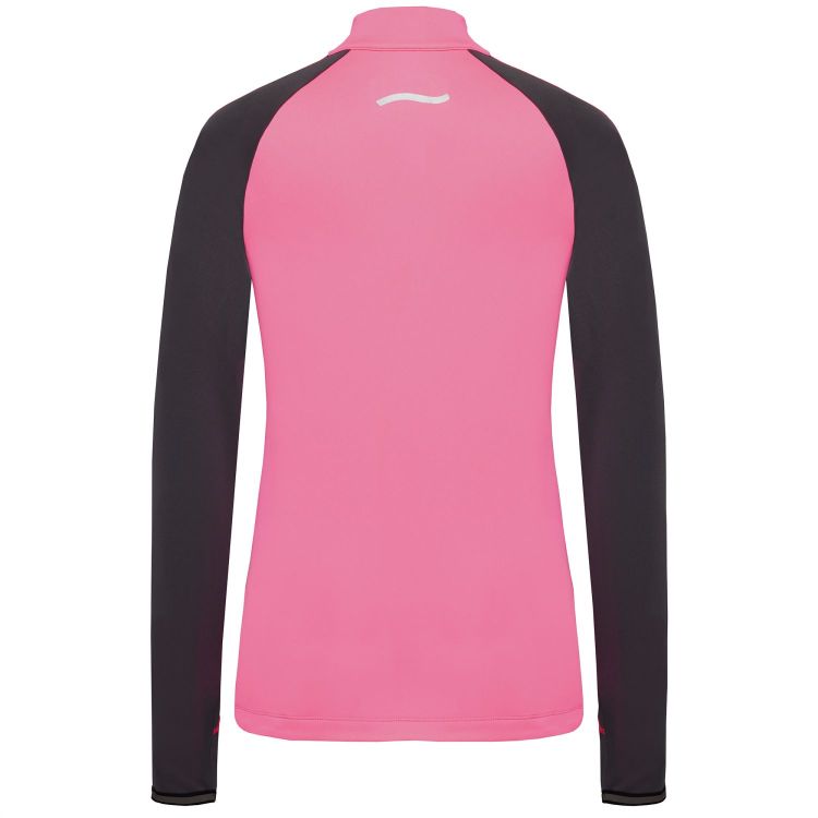 Laufoutlet - GERDA Laufshirt mit Zip - Warmes Langarm Laufshirt mit Zip - neon pink