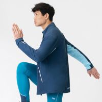 Laufoutlet - EVEN Atmungsaktive Herren Laufjacke aus dem Meer | Nachhaltig & fair - Atmungsaktive Laufjacke mit Reflektoren und Handysicherung - deep sea