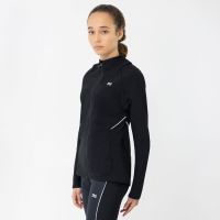 Laufoutlet - PERA Damen Klimazonen Laufjacke | Nachhaltig & fair - Klimazonen Laufjacke mit wasserdichten Zonen - black