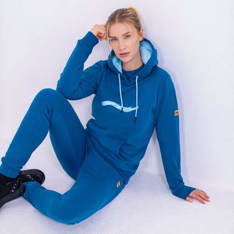 Laufoutlet - FILIP Bequemer Unisex Freizeithoodie | Nachhaltig & fair - Kuscheliger Hoodie aus Bio-Baumwolle - deep sea