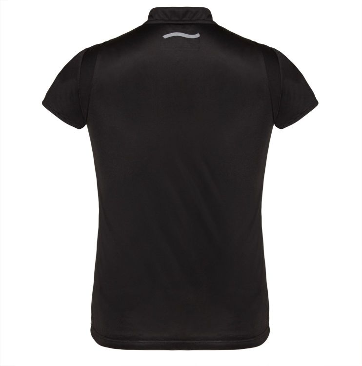 Laufoutlet - RANA Atmungsaktives Damen Funktions T-Shirt mit Zip | Nachhaltig & fair - Atmungsaktives Laufshirt mit Zip - black