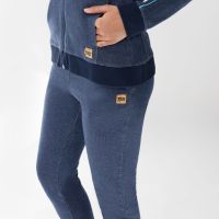 Laufoutlet - FLEUR Gerade Jogginghose - Strukturierte Jogginghose aus Bio-Baumwolle - navy