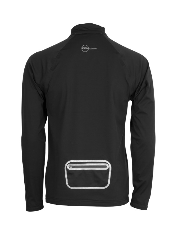 Sweatshirt mit und wasserdichtes Wind- Langarm angeschnittenem Handschuh TECHTONIC Laufshirt mit Zip